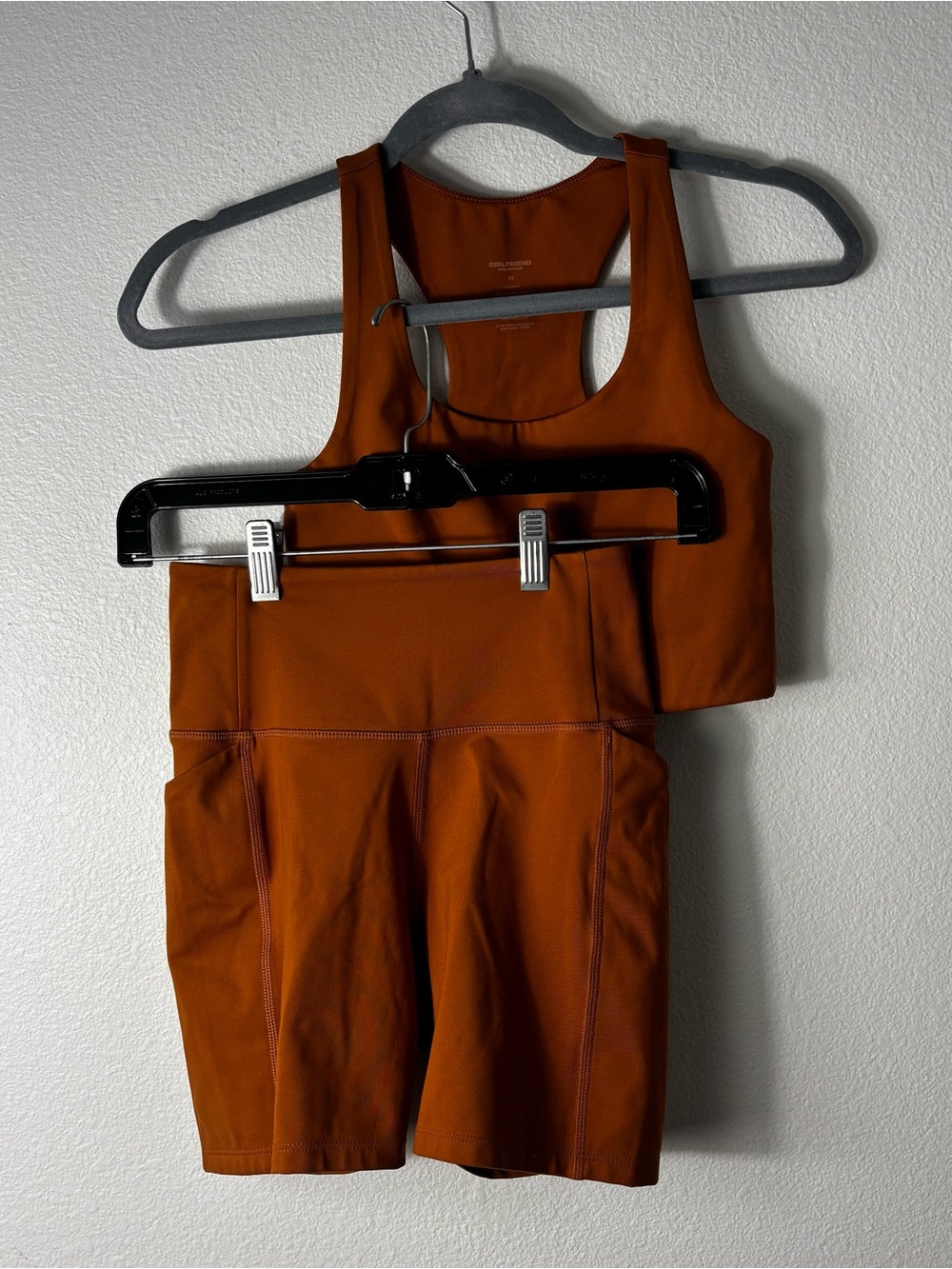 Girlfriend Collective Set Crop Tank Bike Shorts Terrace XS NWOT